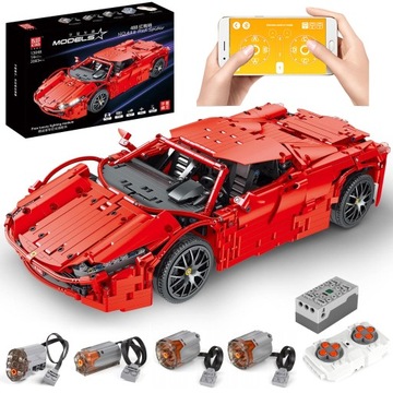Klocki Technic Auto RC Ferrari Zdalnie Sterowane na PILOTA Aplikacja 2083el