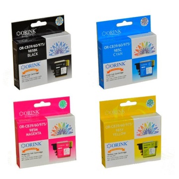 4x TUSZ ORINK BROTHER LC985 KPL J315 J415 Zestaw LC-985 FV
