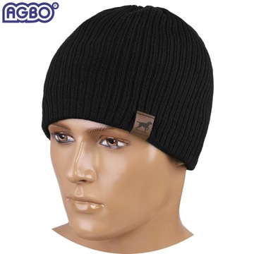 CZAPKA ZIMOWA MĘSKA DAMSKA wełna MERINO Uniwersalna POLSKI PRODUKT CZARNA