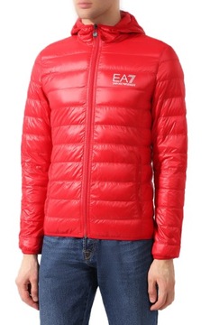 EMPORIO ARMANI EA7 puchowa kurtka z kapturem RED roz.XL