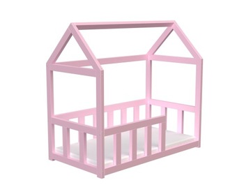 Łóżko dziecięce domek 180x80 drewno lite + stelaz