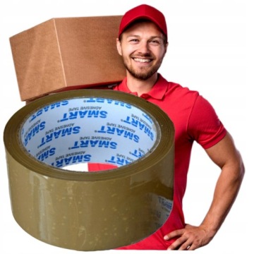 BRĄZOWA TAŚMA DO PAKOWANIA TAŚMA KLEJĄCA KURIERSKA