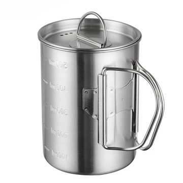 Kubek kempingowy + pokrywka 500ml