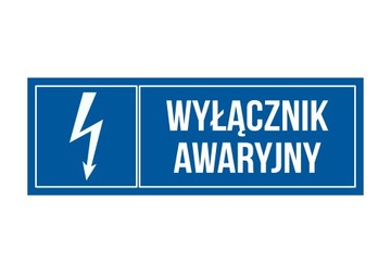Tabliczka Wyłącznik Awaryjny 20x7 PCV 1mm