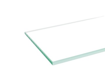 Półka szklana łazienkowa przezroczysta bezbarwna szkło 4 mm float 10x50 cm