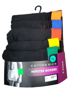 Bokserki męskie rozmiar XL Hipster Boxers 5sztuk