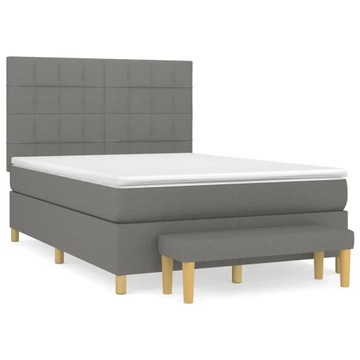 Łóżko VidaXL 8720845531607 140x190 biały, odcienie szarości