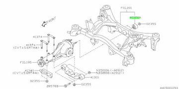 SILENTBLOK DRŽÁKY ZADNÍHO DIFERENCIÁLU OEM SUBARU IMPREZA STI 08+ / WRX 15+