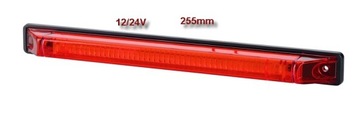 Lampa Obrysowa Obrysówka Tylna Czerwona długa światłowód diodowa led 12/24V