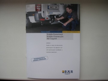 BAR Cargolift, книжка гарантийного обслуживания лифтов