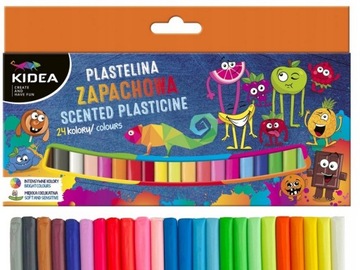KIDEA PLASTELINA ZAPACHOWA 24 żywe kolory