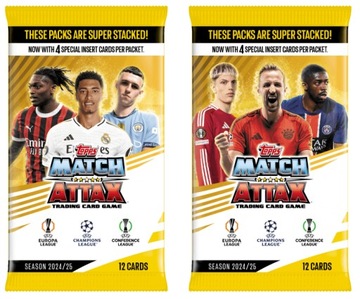 SASZETKI 2 SZT. MATCH ATTAX 2025 KARTY PIŁKARSKIE TOPPS CHAMPIONS LEAGUE