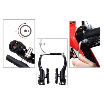 DŹWIGNIE HAMULCA ROWEROWEGO KLAMKI V-BRAKE ALUMINIOWY PRZEDNI TYŁ KOMPLET