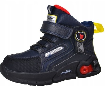 HIT Kids Botki SUWAK Gumka Rzepy Granat red r22