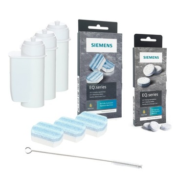 Фильтр x3 + таблетки для чистки кофемашины SIEMENS + УДАЛЕНИЕ НАКИПИ