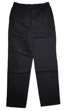 Dzianinowe spodnie z domieszką Lnu Casual Trousers H&M r.46