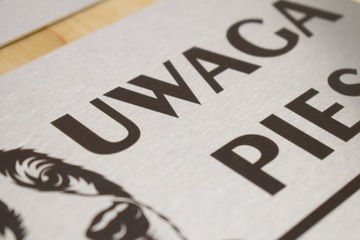 Tabliczka UWAGA PIES Pies Św. Huberta Bloodhound
