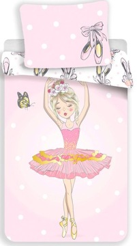 Pościel 140x200 baletnica balet balerina różowa dziecięca poszewka 70x90