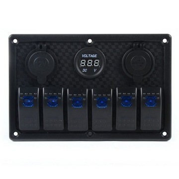 6-ЦИФРОВОЙ ПАНЕЛЬ С МОРСКИМ СВЕТОДИОДНЫМ ПЕРЕКЛЮЧАТЕЛЕМ 12В-24В