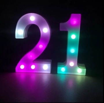 ЛАМПА ЦИФРОВОЕ ОСВЕЩЕНИЕ НОМЕР СВЕТОДИОДА 0 RGB КРУГ