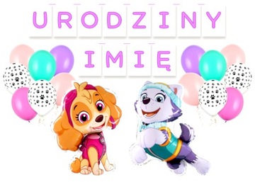 Zestaw Paw Psi Patrol Sky Everest Urodziny Imię