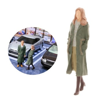 1:64 Рисунок Женщина Леди Сцена Поезд DIY Модель Наборы Здание S Масштаб Диорама