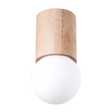 Plafon BOOMO 12 naturalne drewno nowoczesny zwis sufitowy sypialnia Sollux