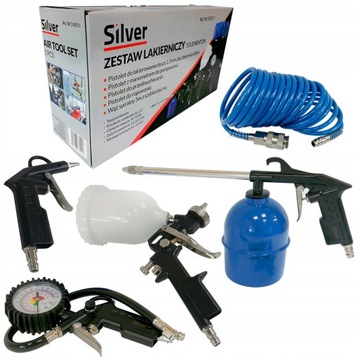 НАБОР ПНЕВМАТИЧЕСКИХ КРАСОК ДЛЯ ПОКРАСКИ ШЛАНГА КОМПРЕССОРА, ИЗ 5 ПРЕДМЕТОВ