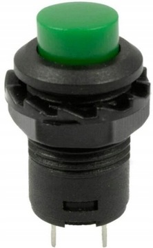 Przycisk chwilowy SPST NO zielony 12mm