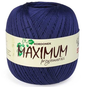 Kordonek MAXIMUM 100g kolor 1625 Granat Granatowy