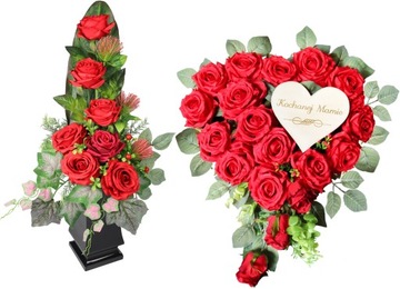 Сердце из РОЗ 50 х 50 стоячее - на подставке.