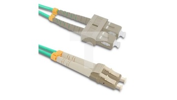 Qoltec Patchcord światłowodowy LC/UPC - SC/UPC Multimode 50/125 OM4 Duple