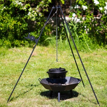 Фокусный штатив 180 см с катушкой и садовым грилем для костра.