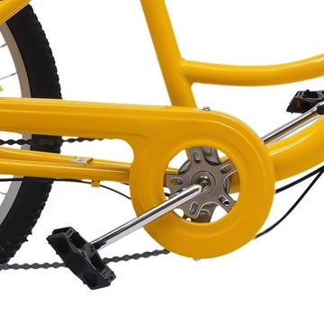 24” ROWER TRÓJKOŁOWY 7 biegów Składane żółty