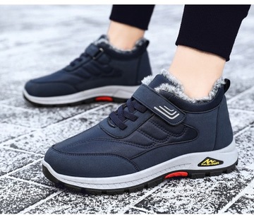 ТЕПЛЫЕ ЗИМНИЕ МУЖСКИЕ СНЕЖНЫЕ БОТИНКИ, НЕСКОЛЬЗЯЩИЕ, УТЕПЛЕННЫЕ ТРЕККИНГОВЫЕ БОТИНКИ