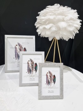 Фоторамка GLAMOUR с серебряными блестками 10х15 LMP-14