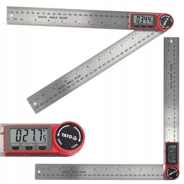 YATO KĄTOMIERZ ELEKTRONICZNY CYFROWY WYŚWIETLACZ LCD 300MM 360° YT-71004