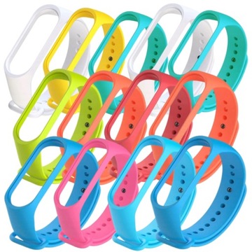 PASKI OPASKA PASEK DO XIAOMI MI BAND 3/4 WIELE KOLORÓW ZESTAW 13 KOLOROWYCH
