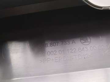 2019-2023R SKODA KAMIQ SPOJLER SPOILER LIŠTA POD NÁRAZNÍK PŘEDNÍ NOVÁ ORIGINÁLNÍ