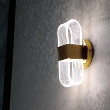 Современные светодиодные настенные бра Золотая акриловая стена для ванной комнаты