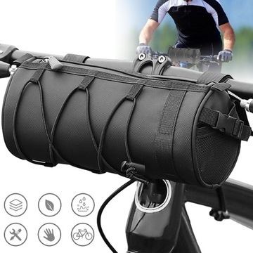 TORBA NA KIEROWNICĘ ROWEROWĄ TORBA ROWEROWA 2,5L WODOODPORNA TORBA NA RAMIĘ