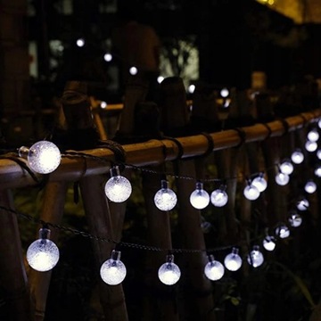 Светодиодные садовые светильники сферы СОЛНЕЧНАЯ ГИРЛАНДИЯ 50LED 9.5M ХОЛОДНЫЕ ПОДВЕСКИ