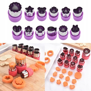 12 Pieces Cookie Cutters Vegetable Cutter Shapes