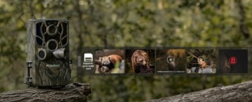 КАМЕРА ДЛЯ ЛЕСНОЙ ОХОТЫ С ДИНАМИКОМ-ЛОВУШКОЙ 4K 48MP WIFI BLUETOOTH РЕЖИМ НОЧНОГО ВИДЕНИЯ