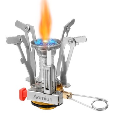 Мини-газовая плита Aomiun для кемпинга, походная печь