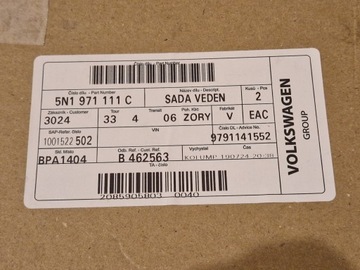 5N1971111C INSTALACE SVAZEK SLOUPCE MADL VW TIGUAN Q3 STAV