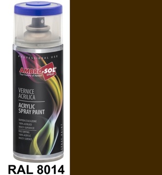 AMBROSOL 8014 RAL LAKIER AKRYLOWY FARBA SPRAY 400 ML