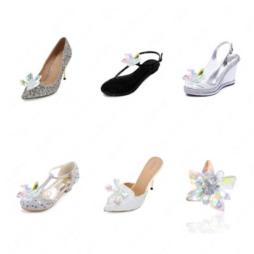 ХРУСТАЛЬНЫЙ ЗАЖИМ ДЛЯ СВАДЕБНОЙ ОБУВИ С ЦВЕТАМИ ДЛЯ УКРАШЕНИЯ ОБУВИ