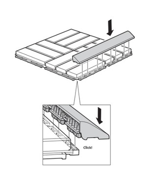 ТЕРРАСНАЯ ПЛИТКА БАЛКОННАЯ ПЛАТФОРМА ПАНЕЛИ 30x30 CLICK ПЛИТКА АНТРАЦИТ
