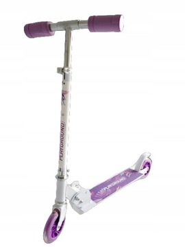 СВЕТОДИОДНЫЙ САМОКОТ ДЛЯ ДЕТСКОЙ ПЛОЩАДКИ, БЕЛЫЙ И ФИОЛЕТОВЫЙ